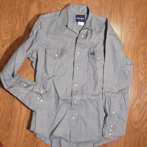 Wrangler Work Shirt Grey Medium